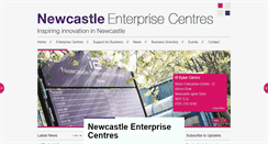 Desktop Screenshot of newcastleenterprisecentres.co.uk